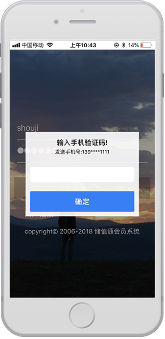输入验证码确定